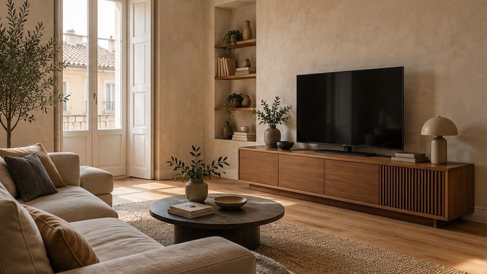 Antes: sala por remodelar